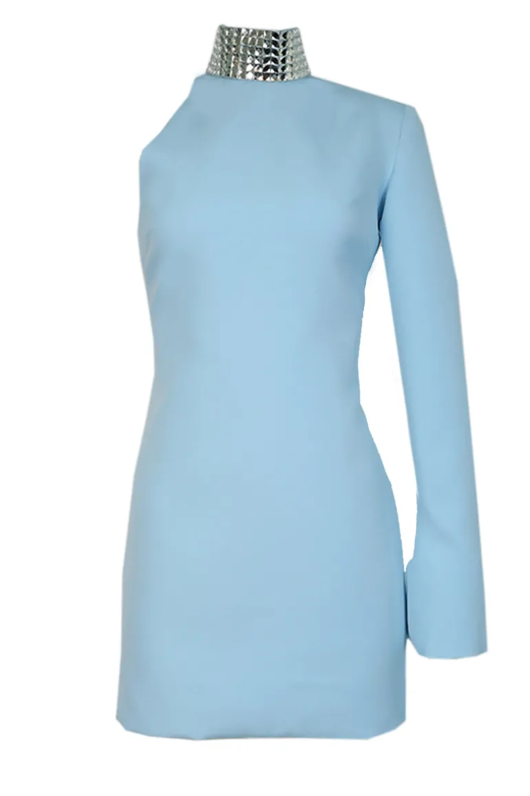 Dresses | Mini Dresses<CULT MIA MIRAGE HALTERNECK MINI DRESS Baby Blue