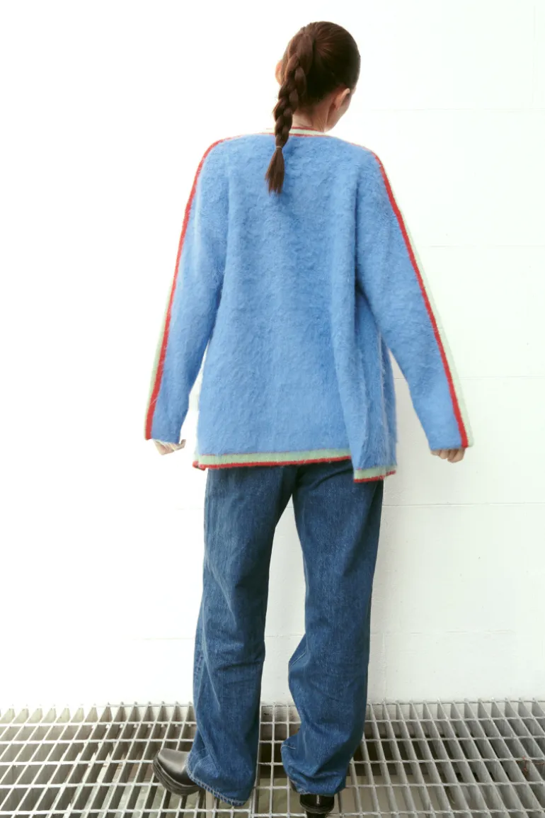 Knitwear<CULT MIA OVERSIZED MULTICOLORED SURI CARDIGAN Baby Blue