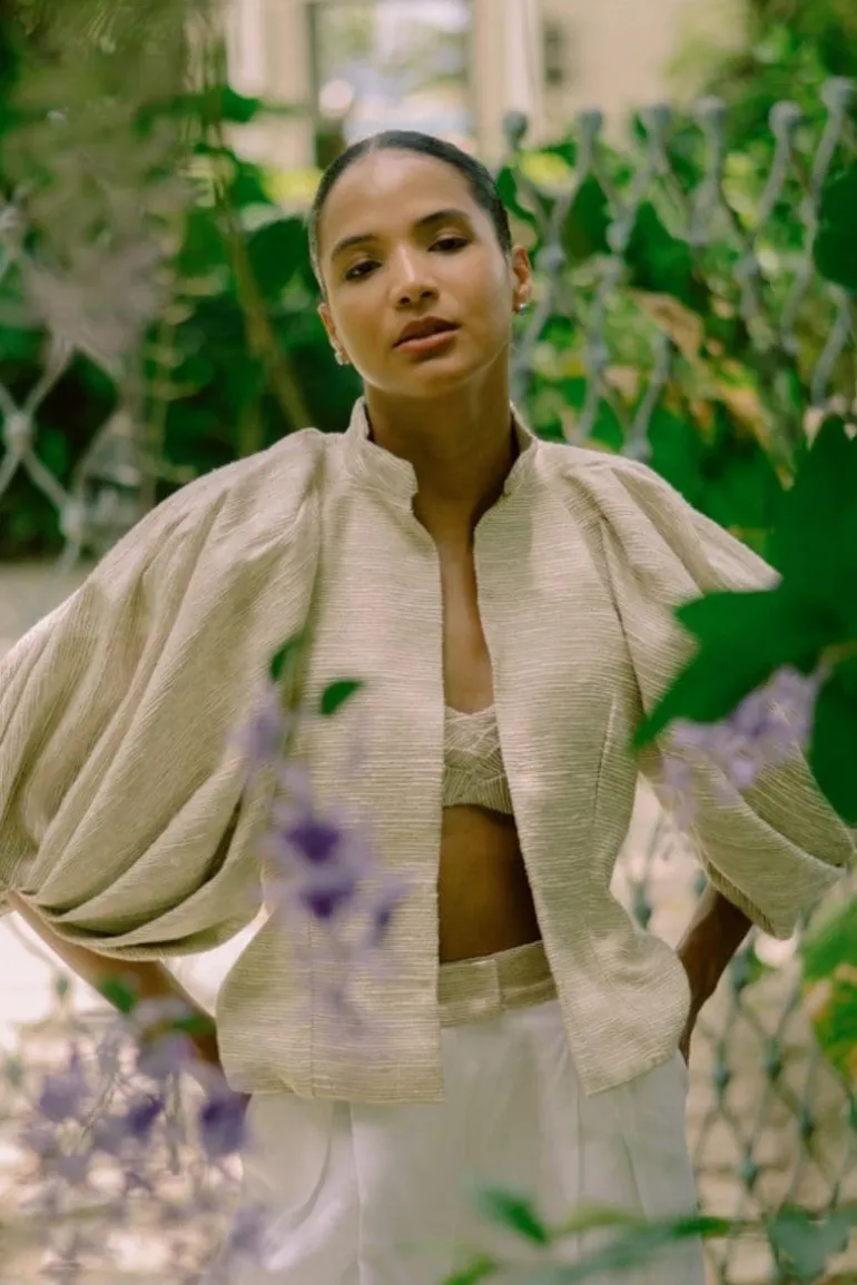 Jackets<CULT MIA BARAHONA SILKY BEIGE JACKET Natural