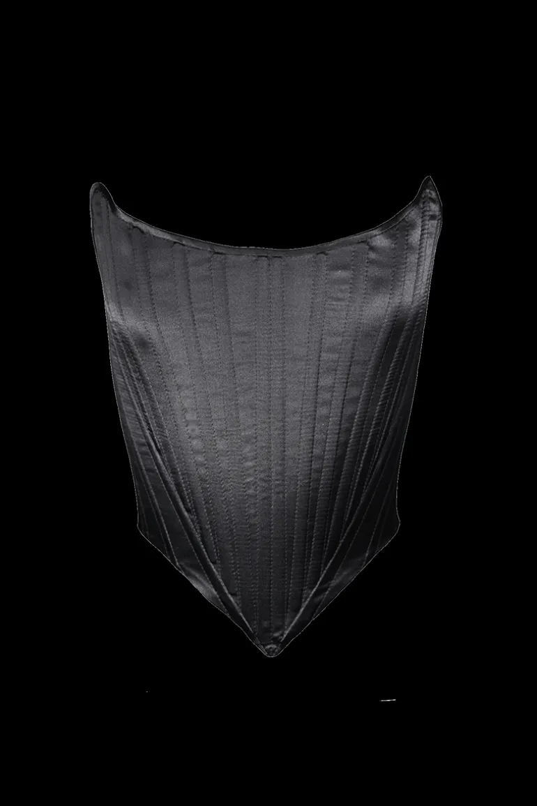 Tops<CULT MIA BAROQUE CORSET IN MIDNIGHT Midnight Black