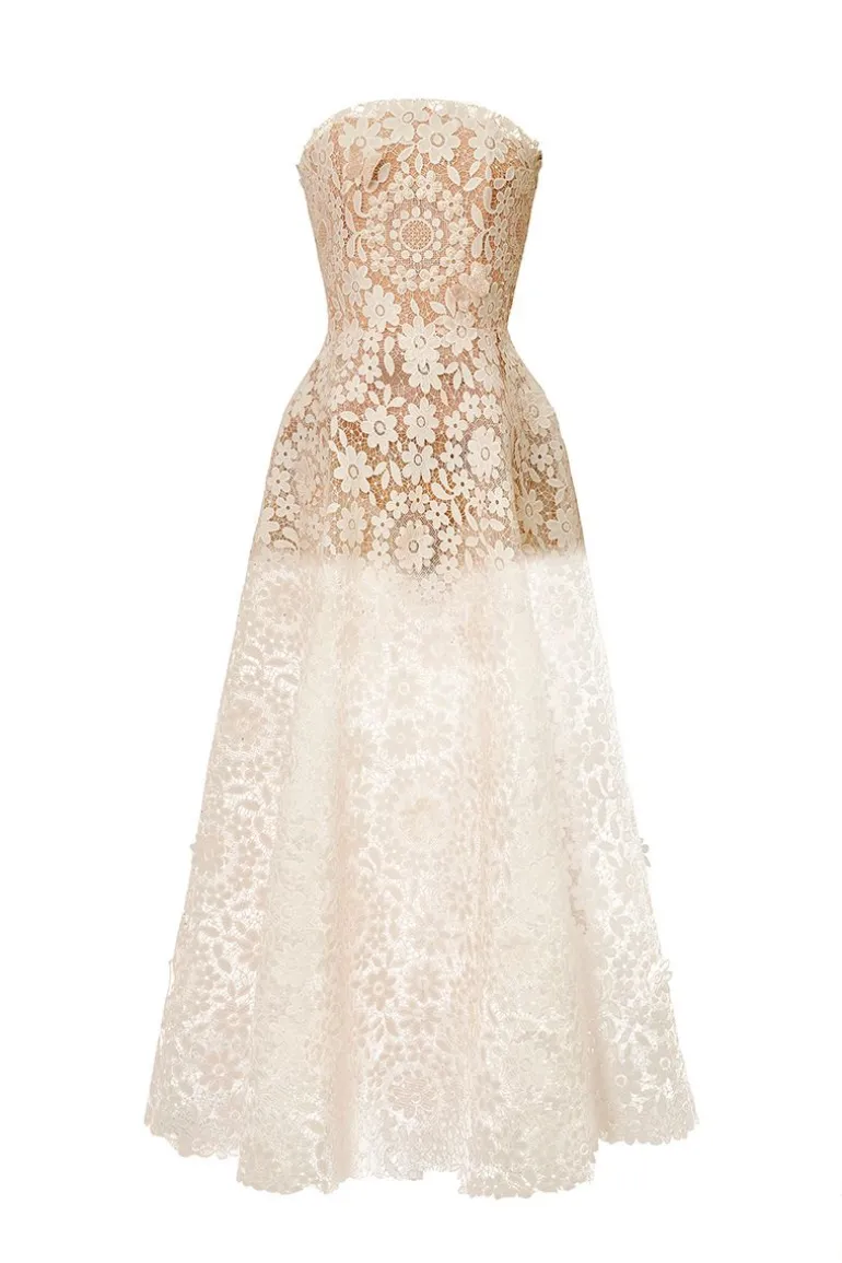 Dresses | Midi Dresses<CULT MIA BEADED BUTTERFLIES MIDI DRESS Beige