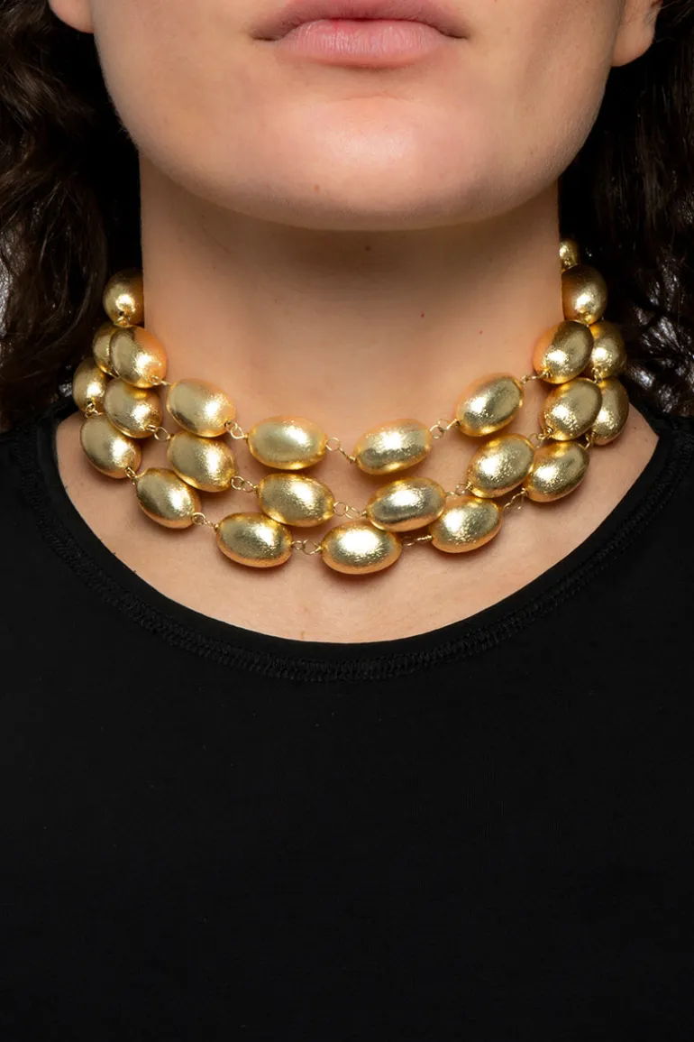 Necklaces<CULT MIA BEANS CHOKER NECKLACE Gold