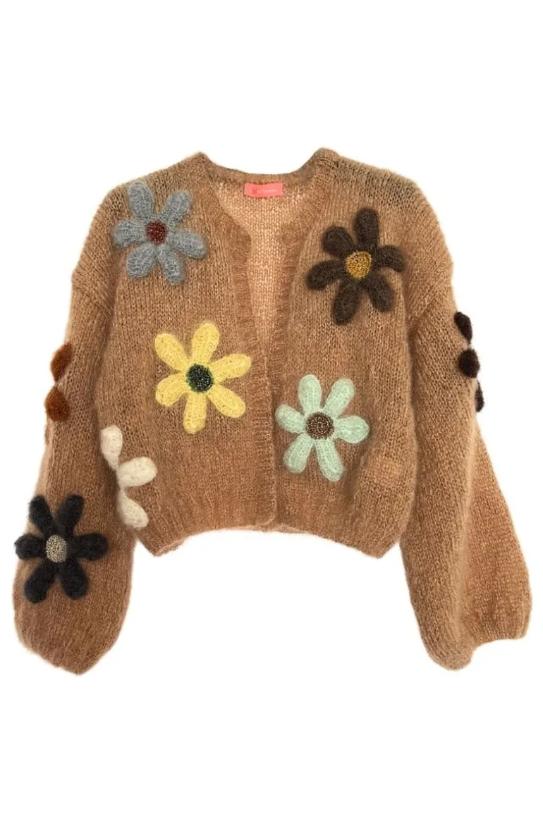 Knitwear<CULT MIA FREE FLOWERS MOHAIR BOLERO Beige