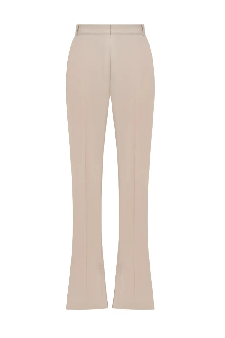 Pants<CULT MIA WOOL FLARED PANTS Beige