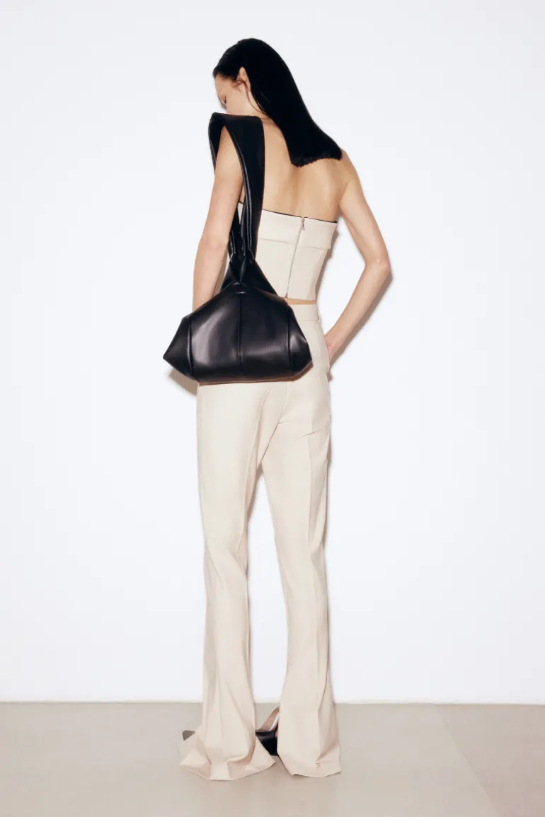 Pants<CULT MIA WOOL FLARED PANTS Beige