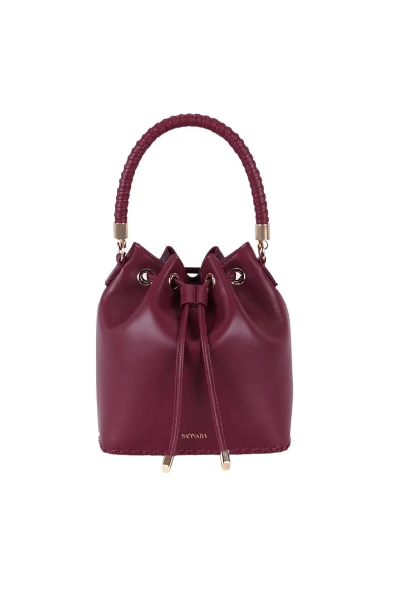 Top Handle Bags<CULT MIA BUCKET TOP HANDLE BAG Berry
