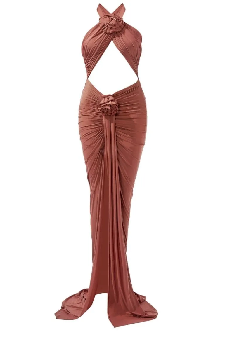 Dresses | Gowns<CULT MIA BERRY CRISS-CROSS GOWN Rose Pink