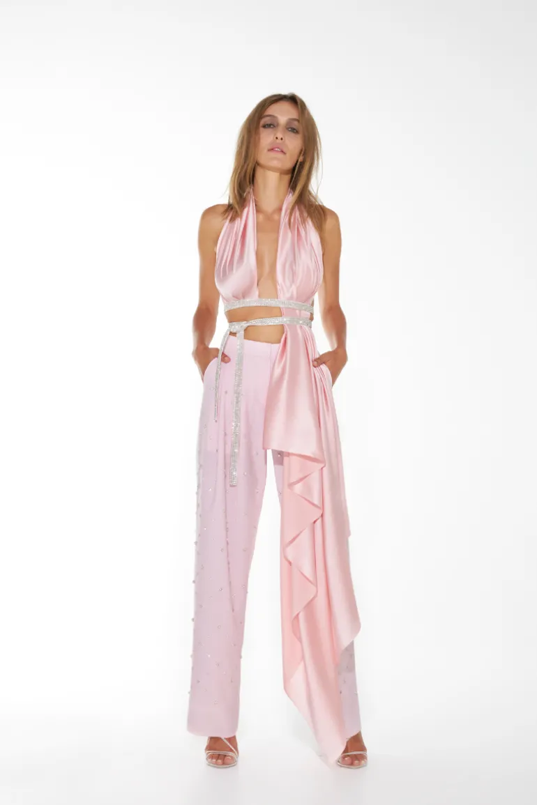 Tops<CULT MIA BIANCA ROSE QUARTZ TOP Blossom Pink