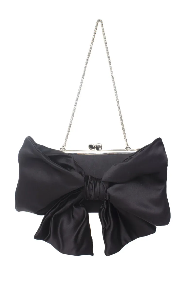 Clutch Bags<CULT MIA BIG BOW HOLD ME CLUTCH Black