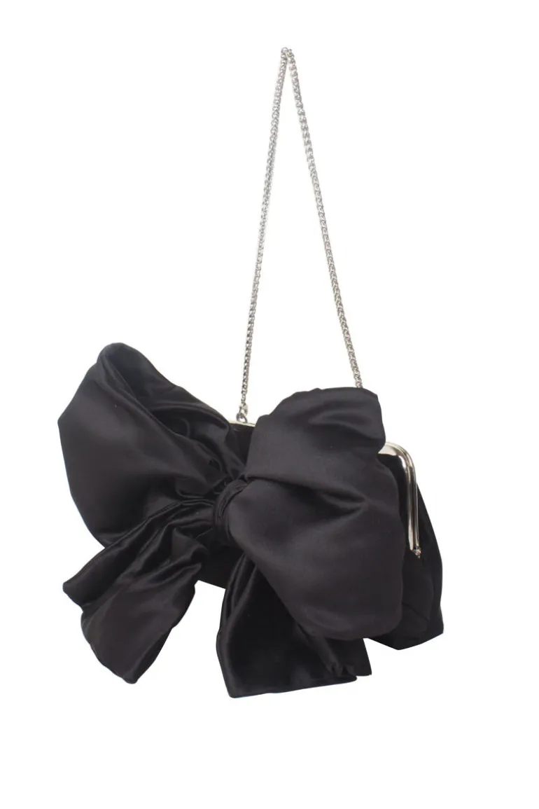 Clutch Bags<CULT MIA BIG BOW HOLD ME CLUTCH Black