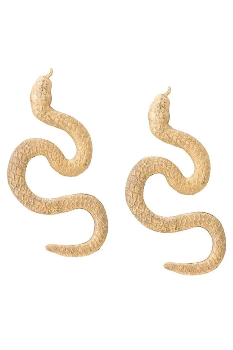 Earrings<CULT MIA BIG SNAKE EARRINGS Gold-plated
