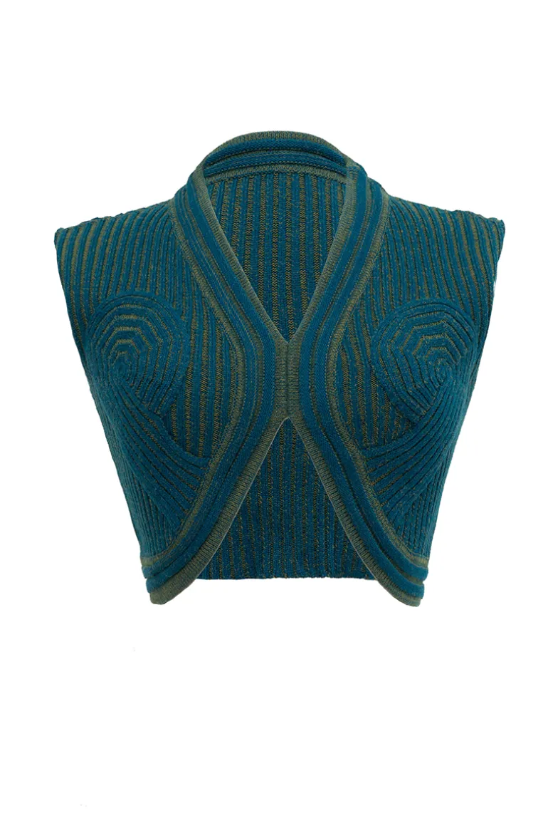 Tops<CULT MIA BIGARO GREEN TOP Turquoise
