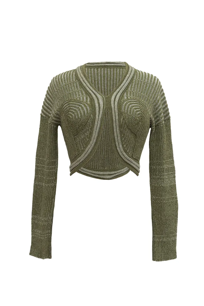 Tops<CULT MIA BIGARO LONG SLEEVE TOP Green