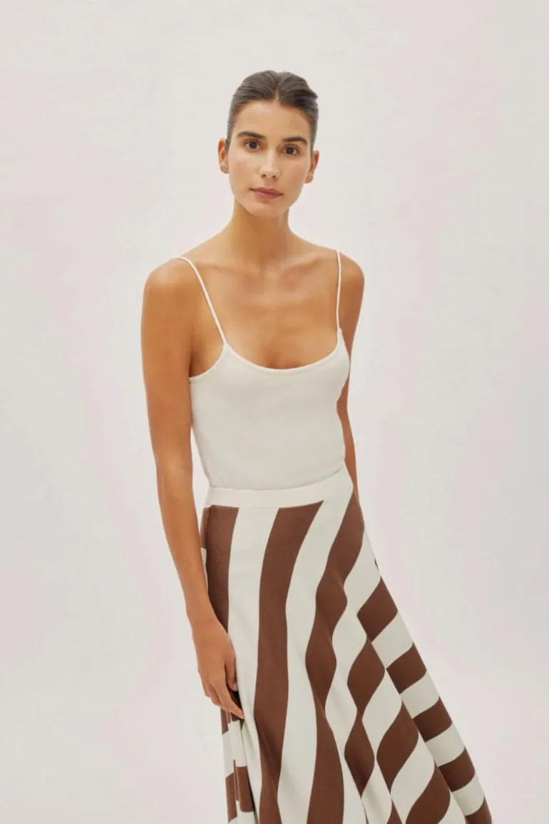 Tops<CULT MIA BILLIE CASHMERE VEST TOP Ecru