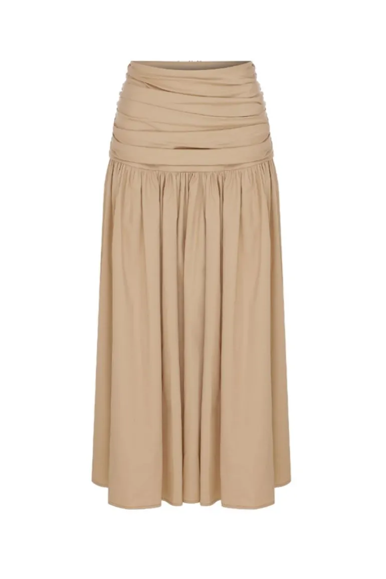 Skirts<CULT MIA BIRDIE ROUCHED MAXI SKIRT Apple Cinnamon
