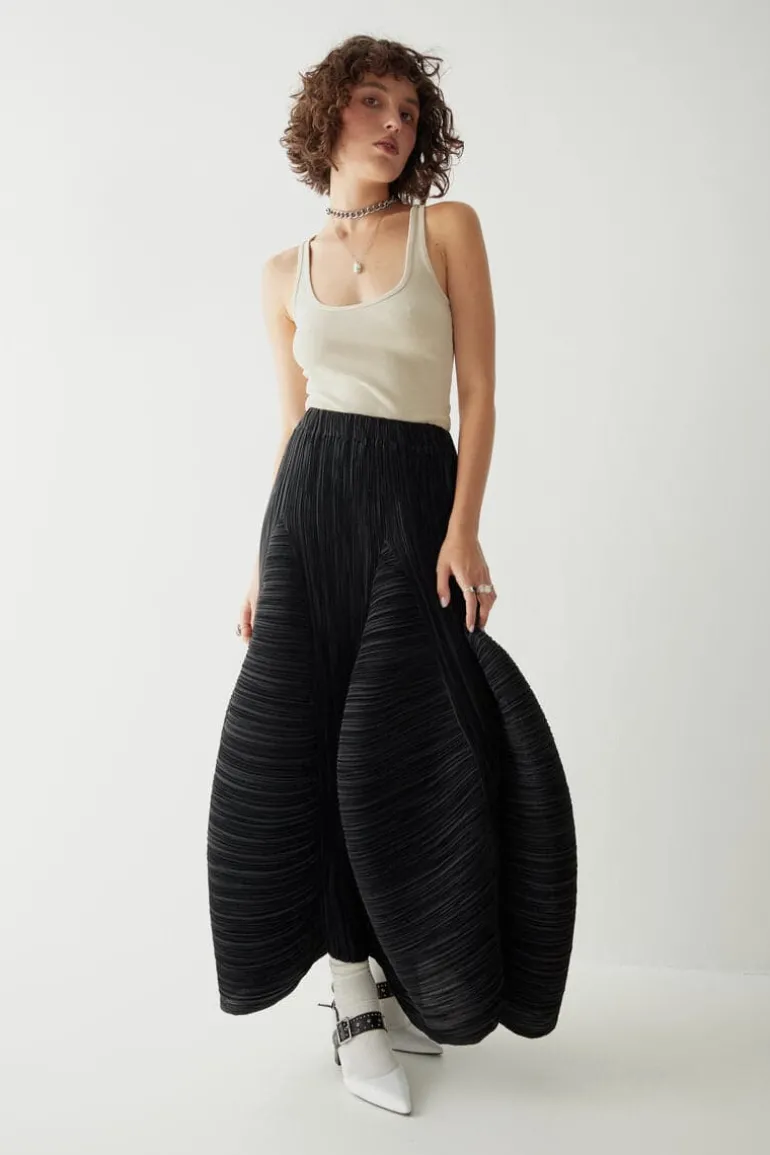 Skirts<CULT MIA A-LINE MAXI PLEATED SKIRT Black