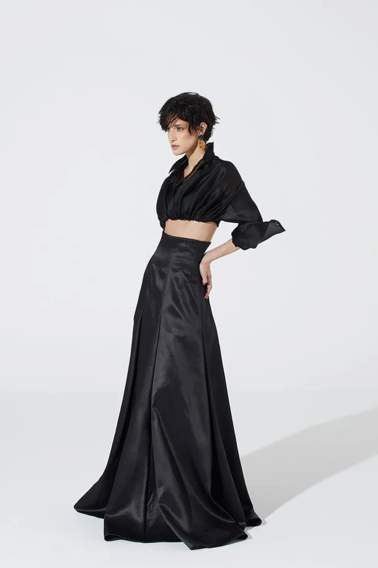 Skirts<CULT MIA ALINE MAXI SKIRT Black
