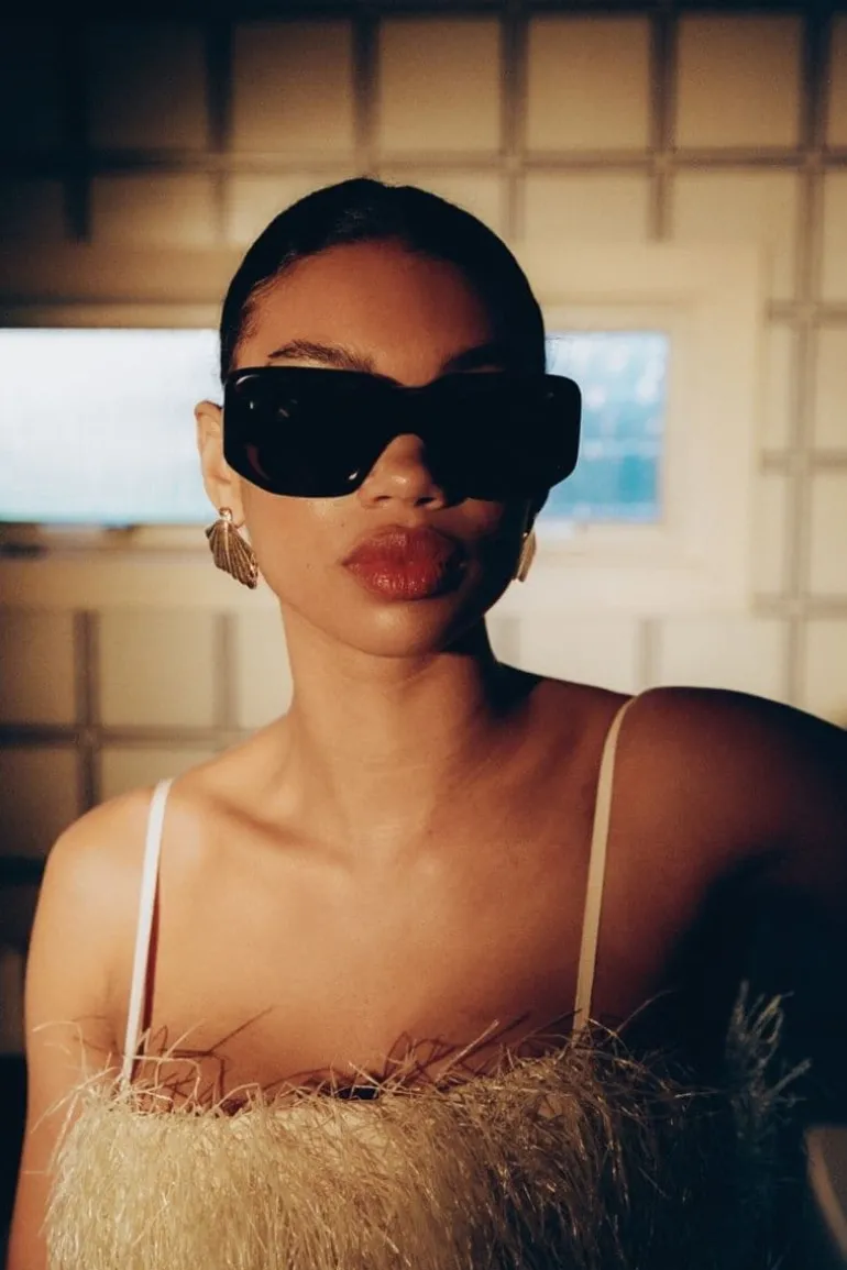 Sunglasses<CULT MIA AMON OVERSIZED SUNGLASSES Black
