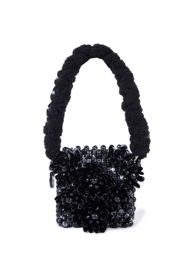 Top Handle Bags<CULT MIA ATACAMA BEADED TOP HANDLE BAG Black