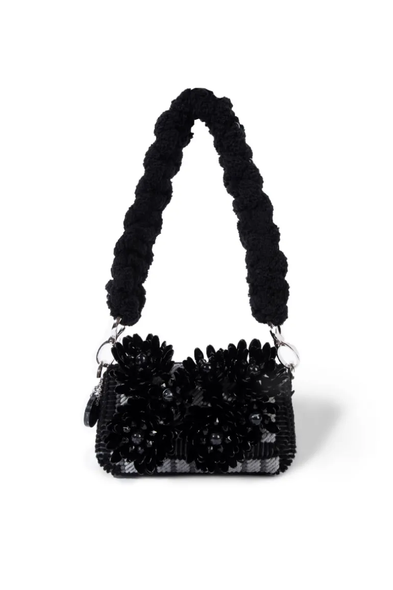Shoulder Bags<CULT MIA ATACAMA SILK SHOULDER BAG Black