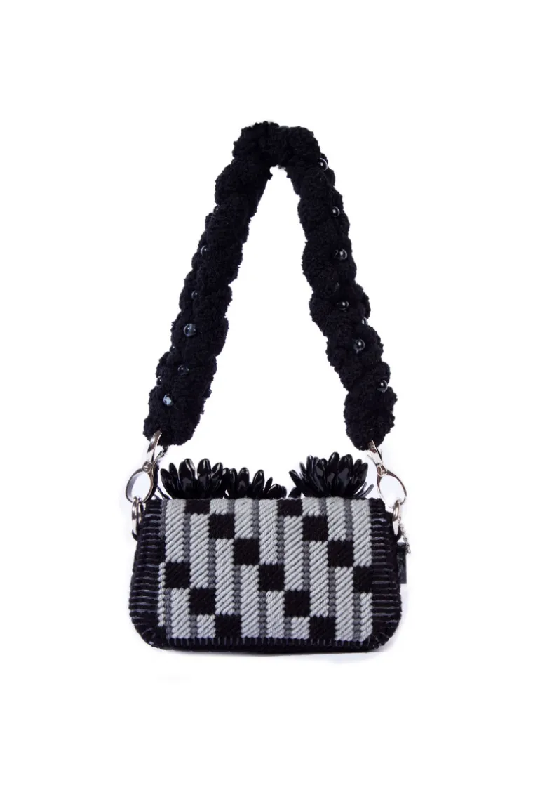 Shoulder Bags<CULT MIA ATACAMA SILK SHOULDER BAG Black