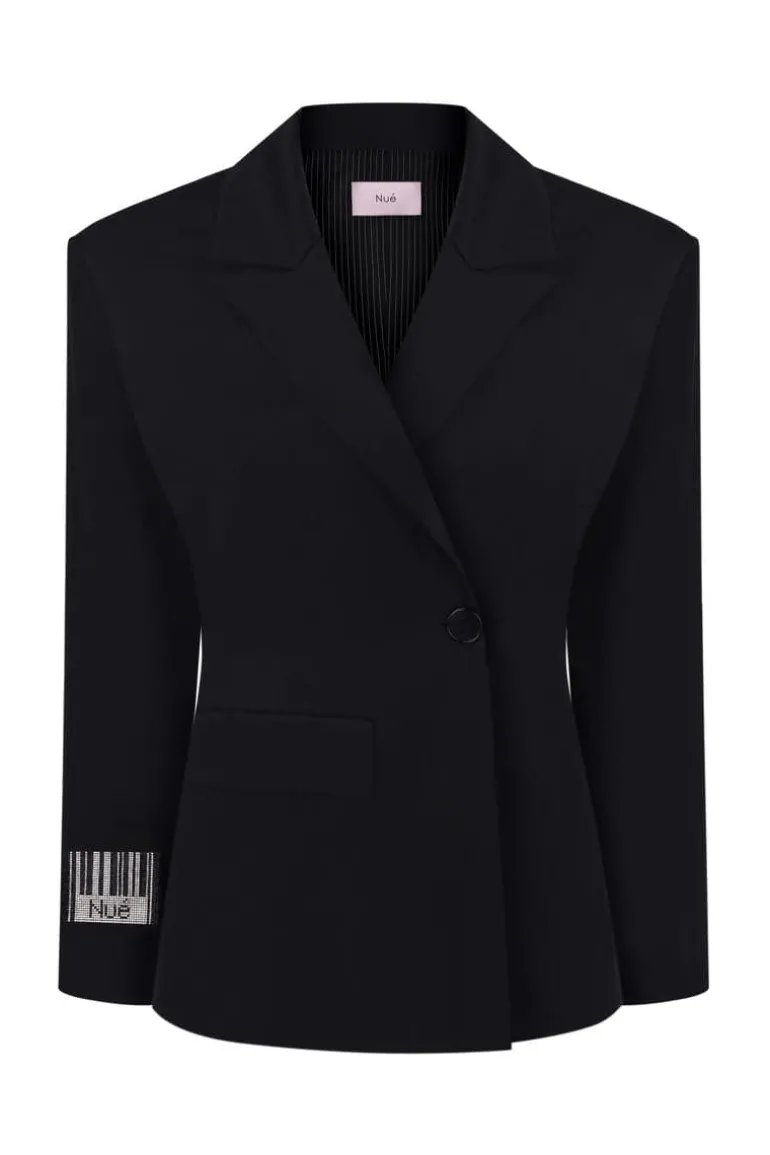 Blazers<CULT MIA BARCODE FITTED BLAZER Black
