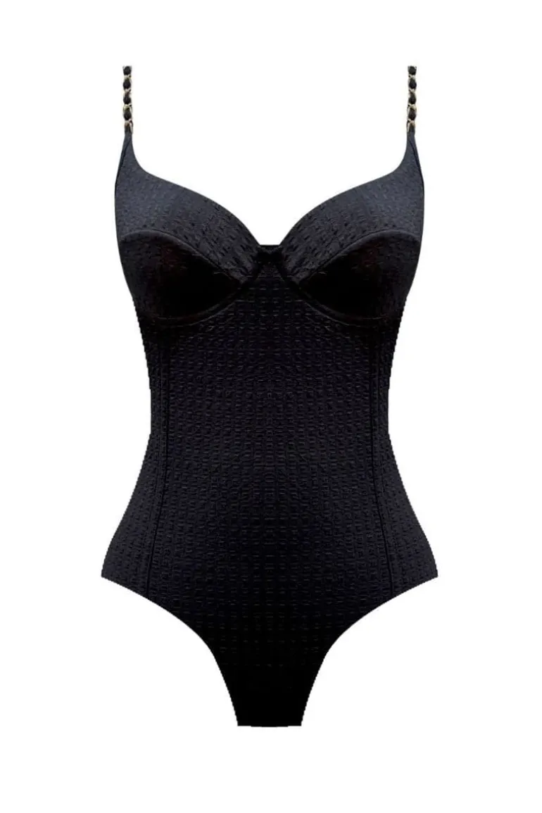 Swimwear<CULT MIA BIRD OF PARADISE ONE PIECE Black