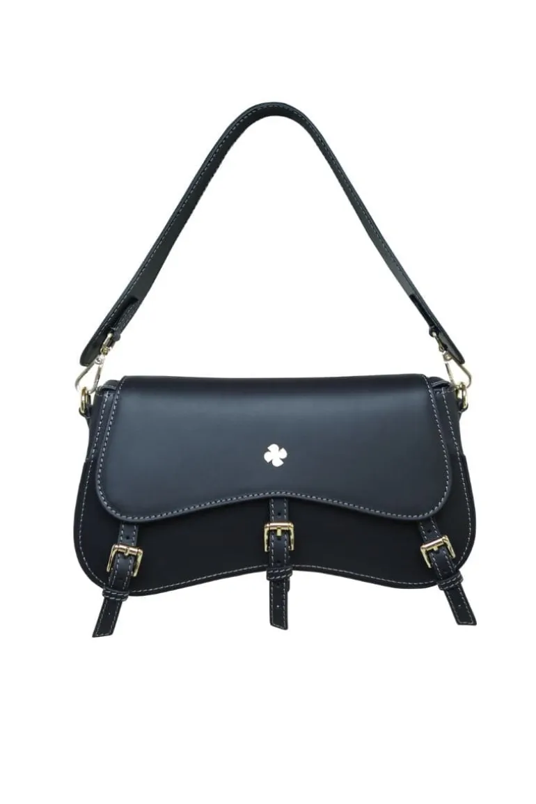 Top Handle Bags<CULT MIA CHEVY SADDLE BAG Black
