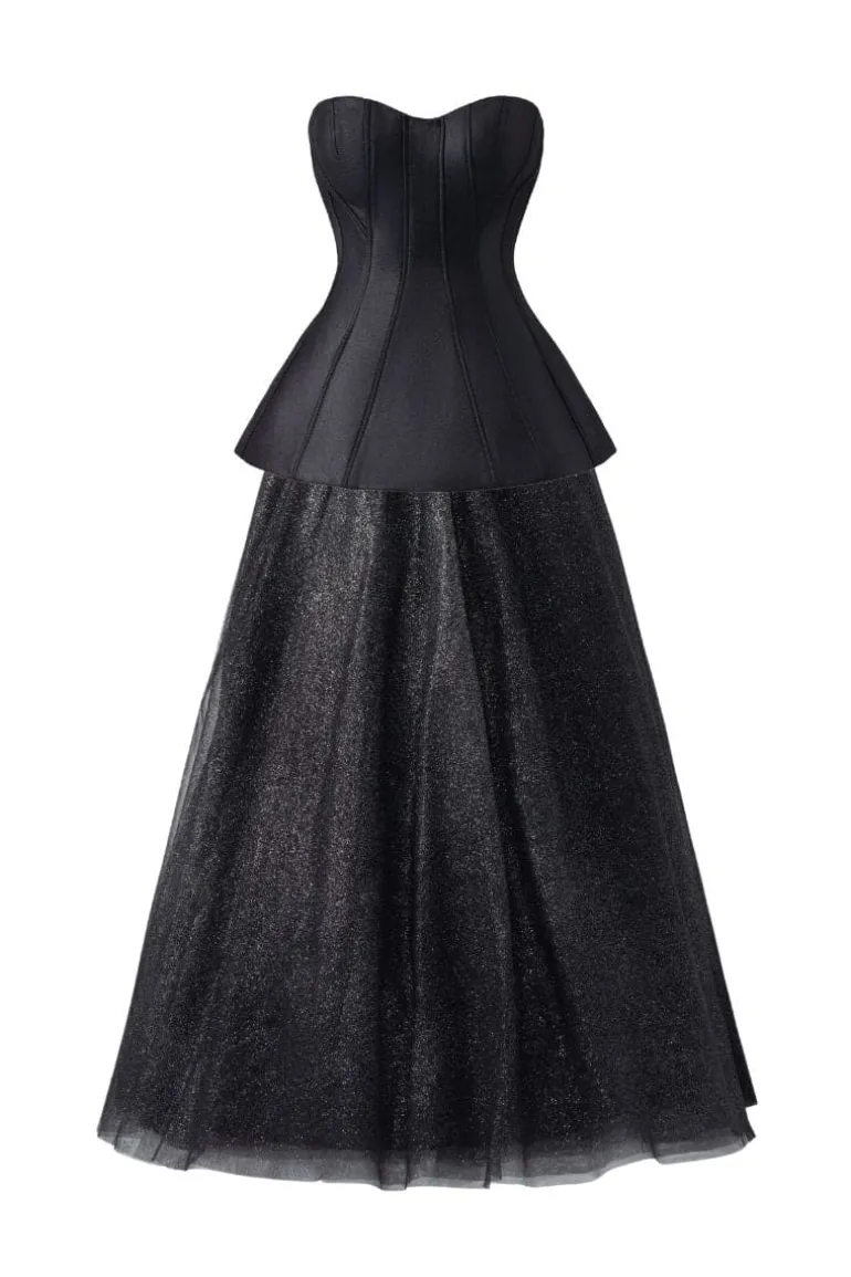 Outfit Sets<CULT MIA CLASSIC CORSET AND FLOWING SKIRT SET Black