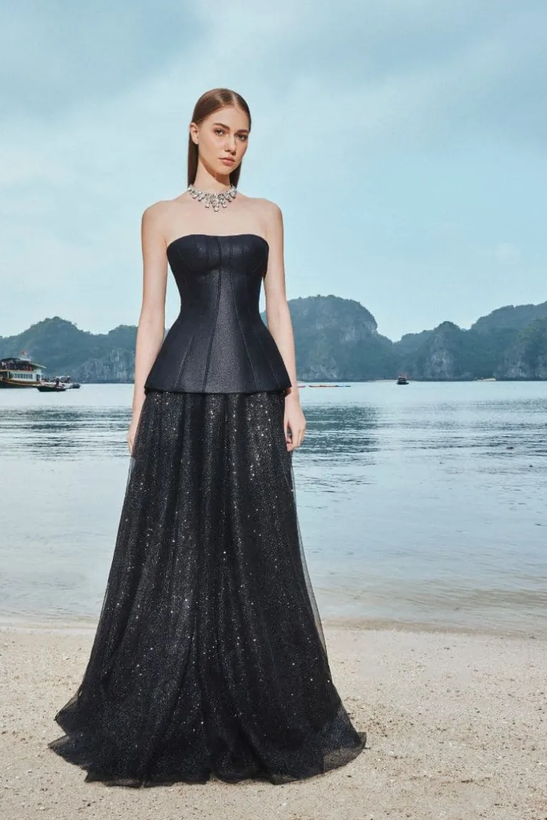 Outfit Sets<CULT MIA CLASSIC CORSET AND FLOWING SKIRT SET Black