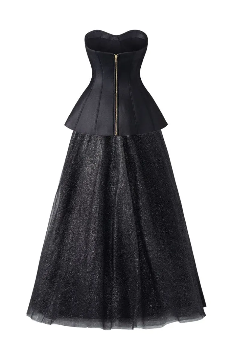 Outfit Sets<CULT MIA CLASSIC CORSET AND FLOWING SKIRT SET Black