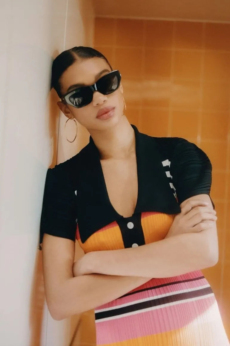 Sunglasses<CULT MIA CONCEPT 3 CATEYE SUNGLASSES Black