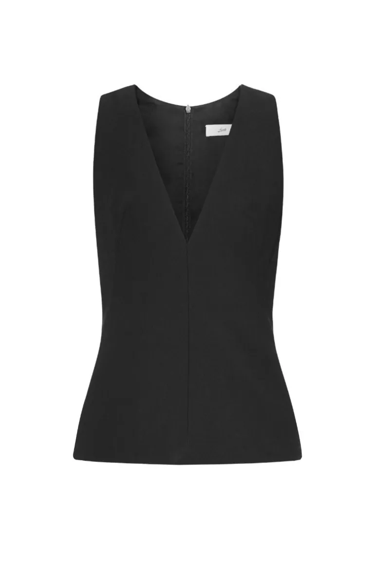 Tops<CULT MIA CREPE TANK TOP Black