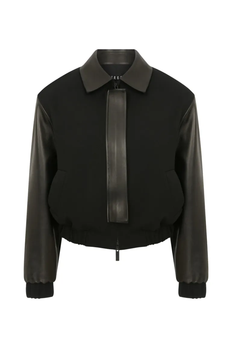 Jackets<CULT MIA CROPPED RELAXED FIT BOMBER Black