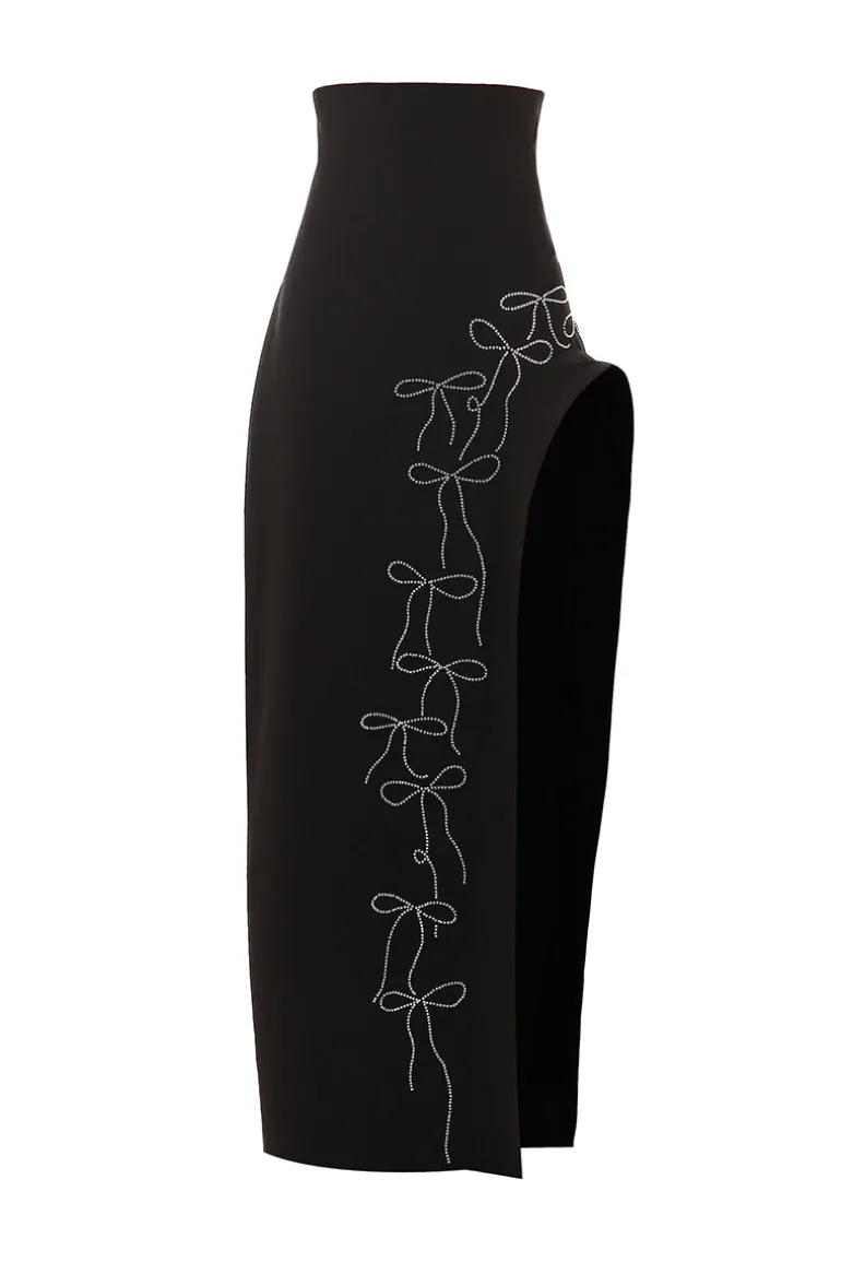 Skirts<CULT MIA CRYSTAL CIRCLE MAXI SKIRT Black