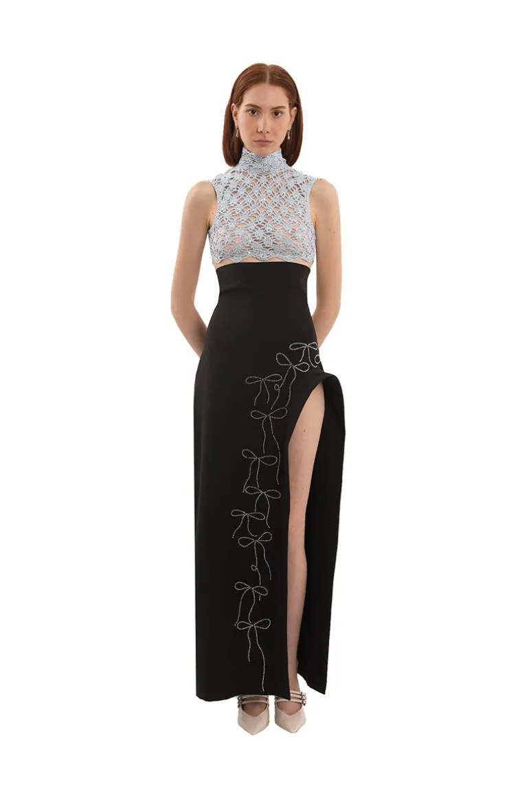 Skirts<CULT MIA CRYSTAL CIRCLE MAXI SKIRT Black