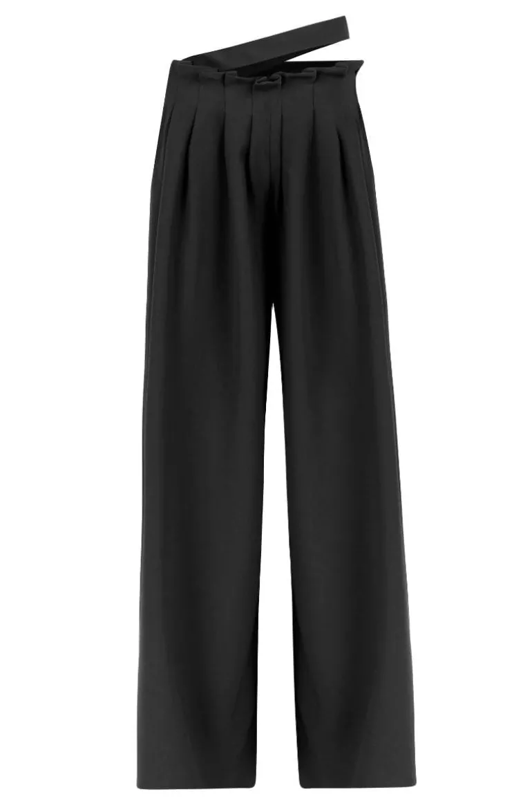 Pants<CULT MIA CUT-OUT WIDE LEG PANTS Black