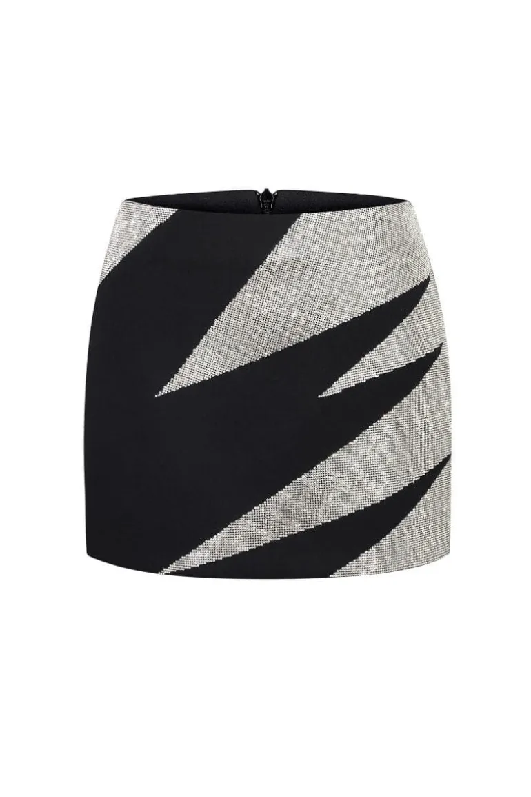 Skirts<CULT MIA EMBELLISHED STARLIGHT MINI SKIRT Black