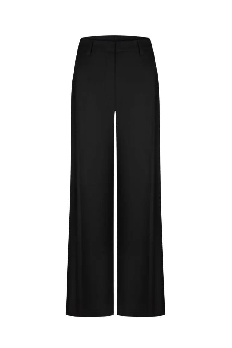 Pants<CULT MIA HIGH-RISE PANTS WITH SIDE PLEAT Black
