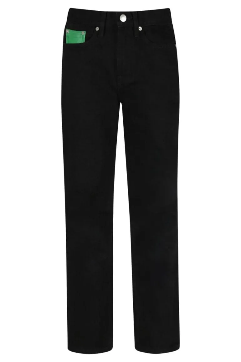 Pants<CULT MIA HIGH-RISE SLIM-LEG JEANS Black