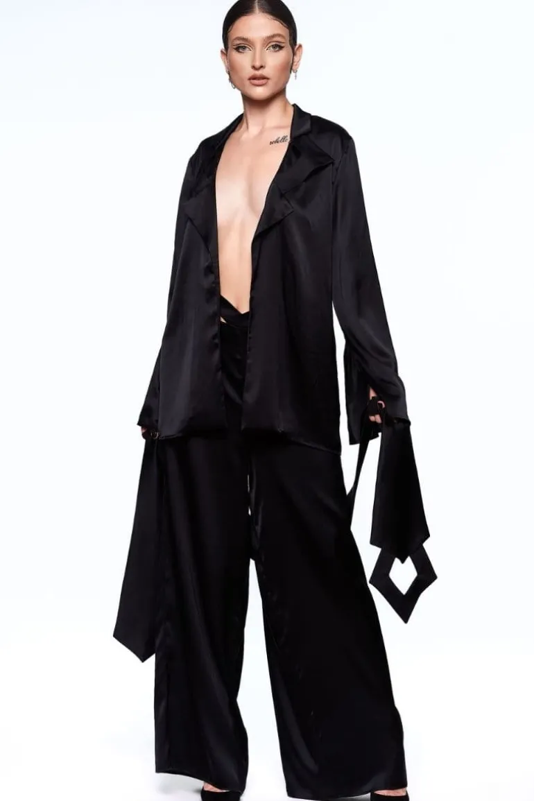 Sleep & Loungewear<CULT MIA INFINITY BLAZER Black