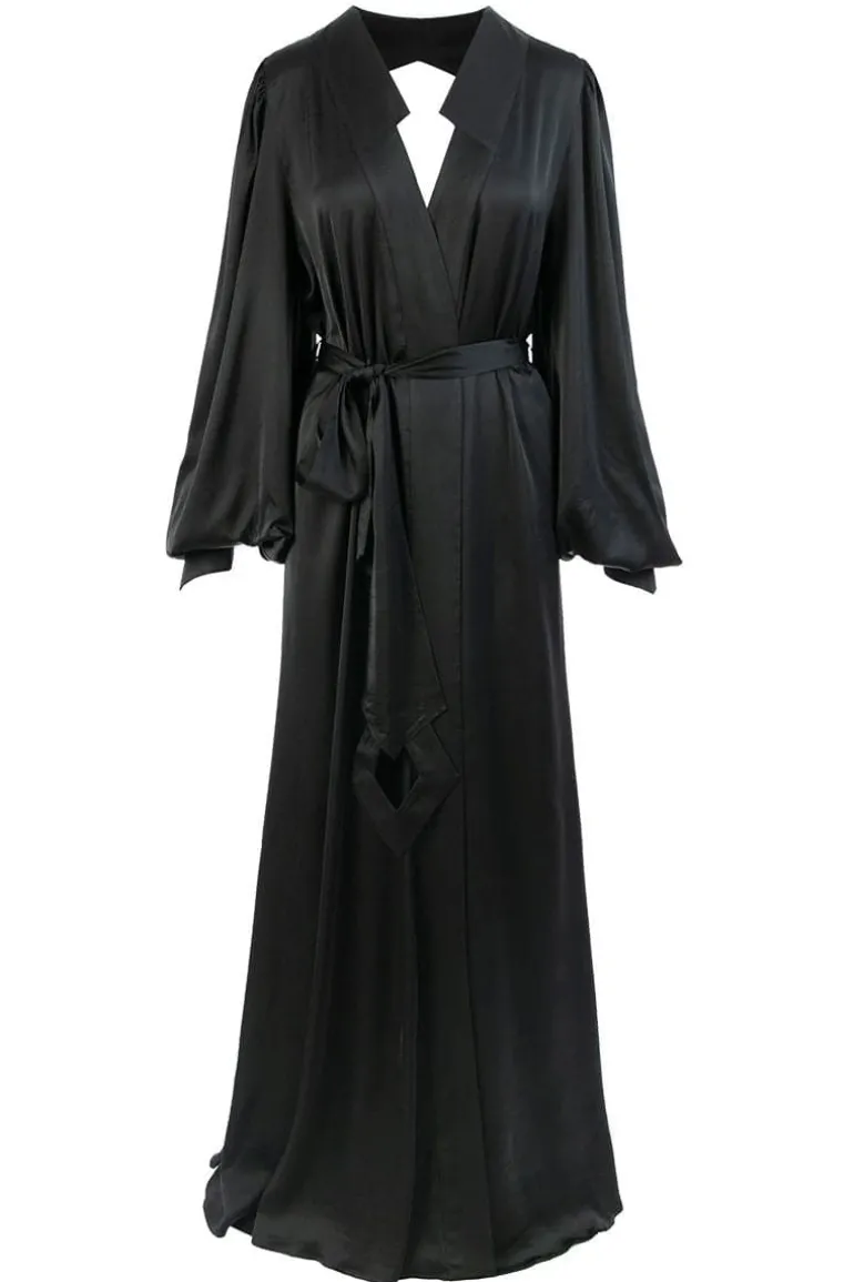 Sleep & Loungewear<CULT MIA INFINITY MAXI ROBE Black