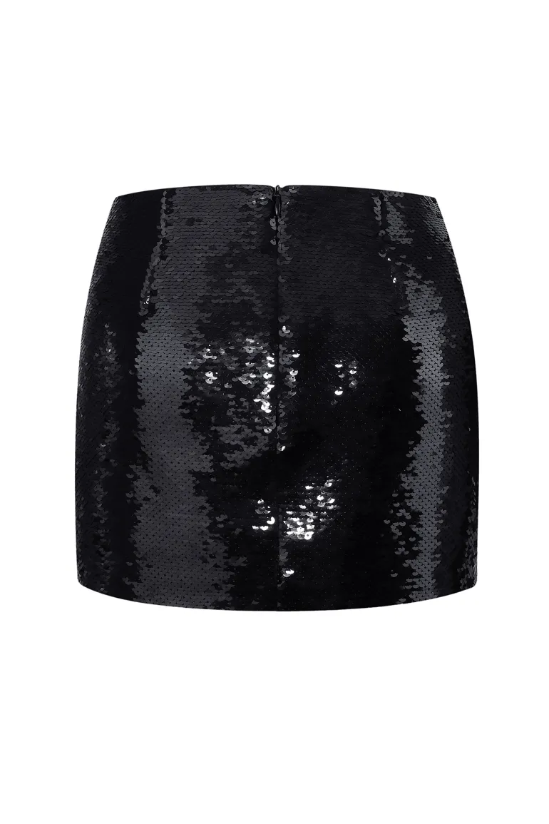 Skirts<CULT MIA JEMMA SEQUINNED MINI SKIRT Black