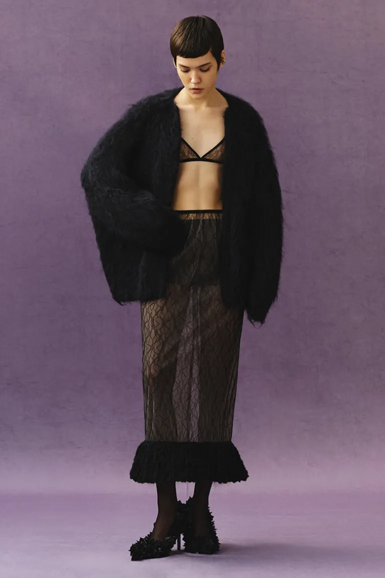 Knitwear<CULT MIA KNITTED CARDIGAN Black
