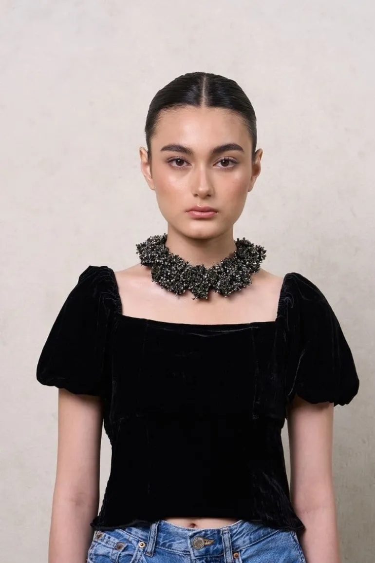 Necklaces<CULT MIA LILIES NECKLACES Black