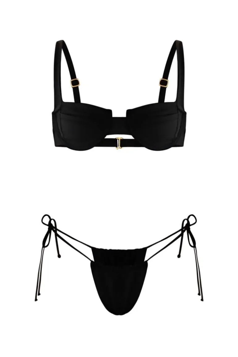 Swimwear<CULT MIA LOLA BALCONETTE BIKINI Black
