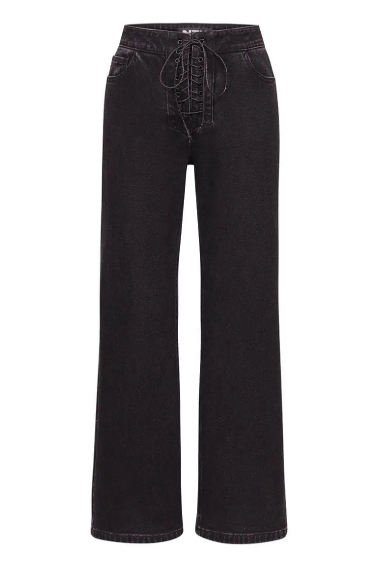 Pants<CULT MIA BLACK MIKEY STRAIGHT LEG JEANS Doyers St.