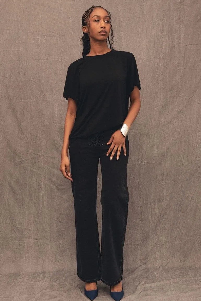 Pants<CULT MIA BLACK MIKEY STRAIGHT LEG JEANS Doyers St.