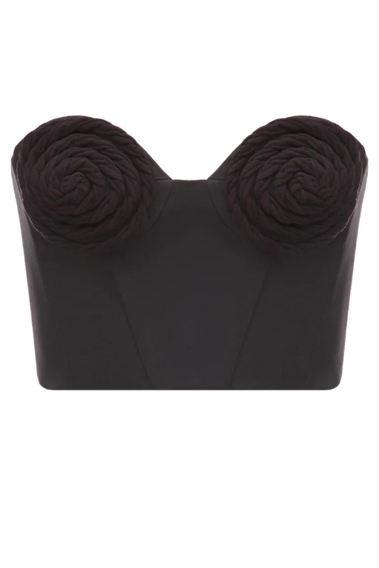 Tops<CULT MIA MINI CORSET WITH BRA DETAILS Black
