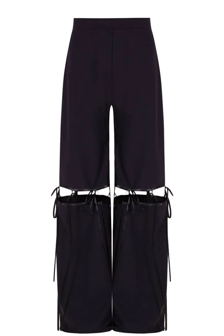 Pants<CULT MIA MULTI BOW PANTS Black